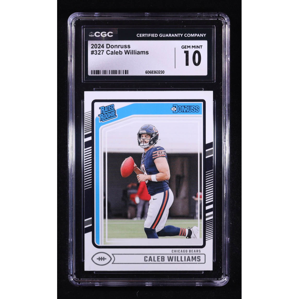 Caleb Williams 2024 Donruss #327 RR RC (CGC 10) at PristineAuction.com Caleb Williams 2024 Donruss #327 RR RC (CGC 10) at PristineAuction.com