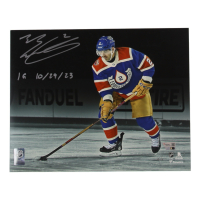 Evan Bouchard Signed LE Oilers 11x14 Photo Inscribed "1G 10/29/23" (Fanatics) at PristineAuction.com