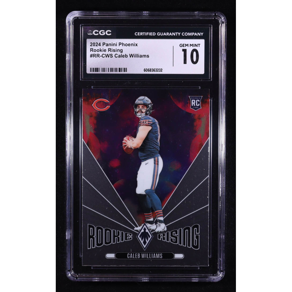 Caleb Williams 2024 Panini Phoenix Rookie Rising #50 RC (CGC 10) at PristineAuction.com Caleb Williams 2024 Panini Phoenix Rookie Rising #50 RC (CGC 10) at PristineAuction.com