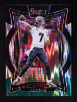 CJ Stroud 2024 Select Prizm Black and Green Shock #42 at PristineAuction.com