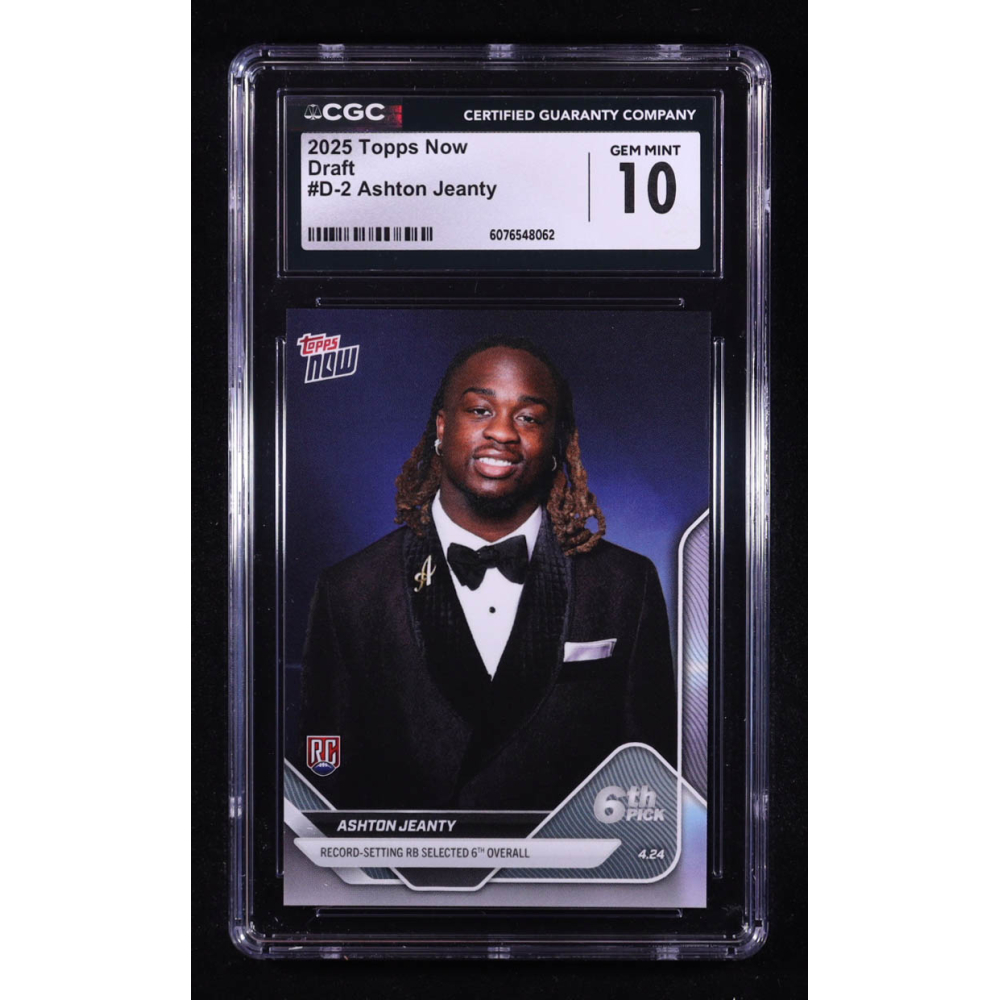 Ashton Jeanty 2025 Topps Now Draft #D2 RC (CGC 10) at PristineAuction.com