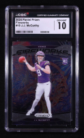 JJ McCarthy 2024 Panini Prizm Fireworks #18 RC (CGC 10) at PristineAuction.com