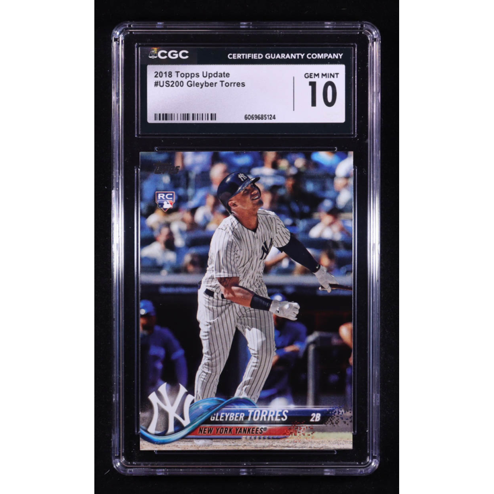 Gleyber Torres 2018 Topps Update #US200 RC (CGC 10) at PristineAuction.com Gleyber Torres 2018 Topps Update #US200 RC (CGC 10) at PristineAuction.com