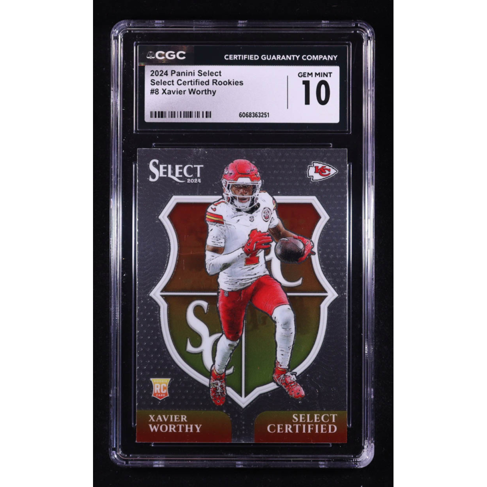 Xavier Worthy 2024 Select Select Certified Rookies #8 RC (CGC 10) at PristineAuction.com