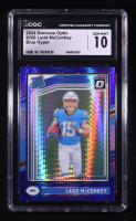 Ladd McConkey 2024 Donruss Optic Blue Hyper #266 RR RC (CGC 10) at PristineAuction.com