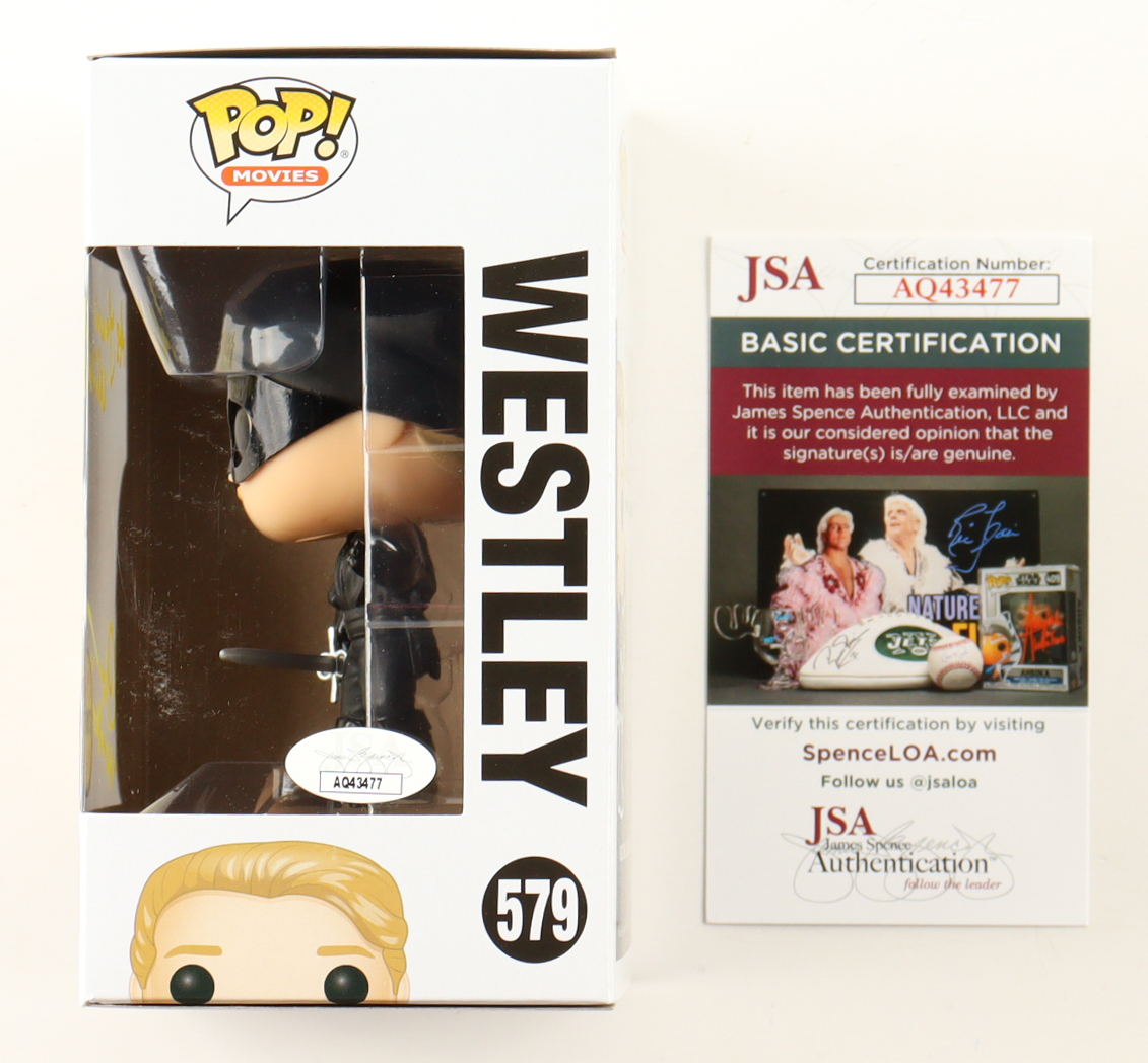 Cary Elwes Signed "The Princess Bride" #579 Westley Funko Pop! Vinyl Figure Inscribed "Westley" & "As You Wiiish!" (JSA) at PristineAuction.com Cary Elwes Signed "The Princess Bride" #579 Westley Funko Pop! Vinyl Figure Inscribed "Westley" & "As You Wiiish!" (JSA) at PristineAuction.com