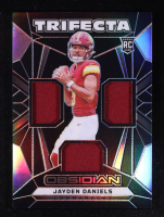 Jayden Daniels 2024 Panini Obsidian Trifecta Swatches #3 RC at PristineAuction.com