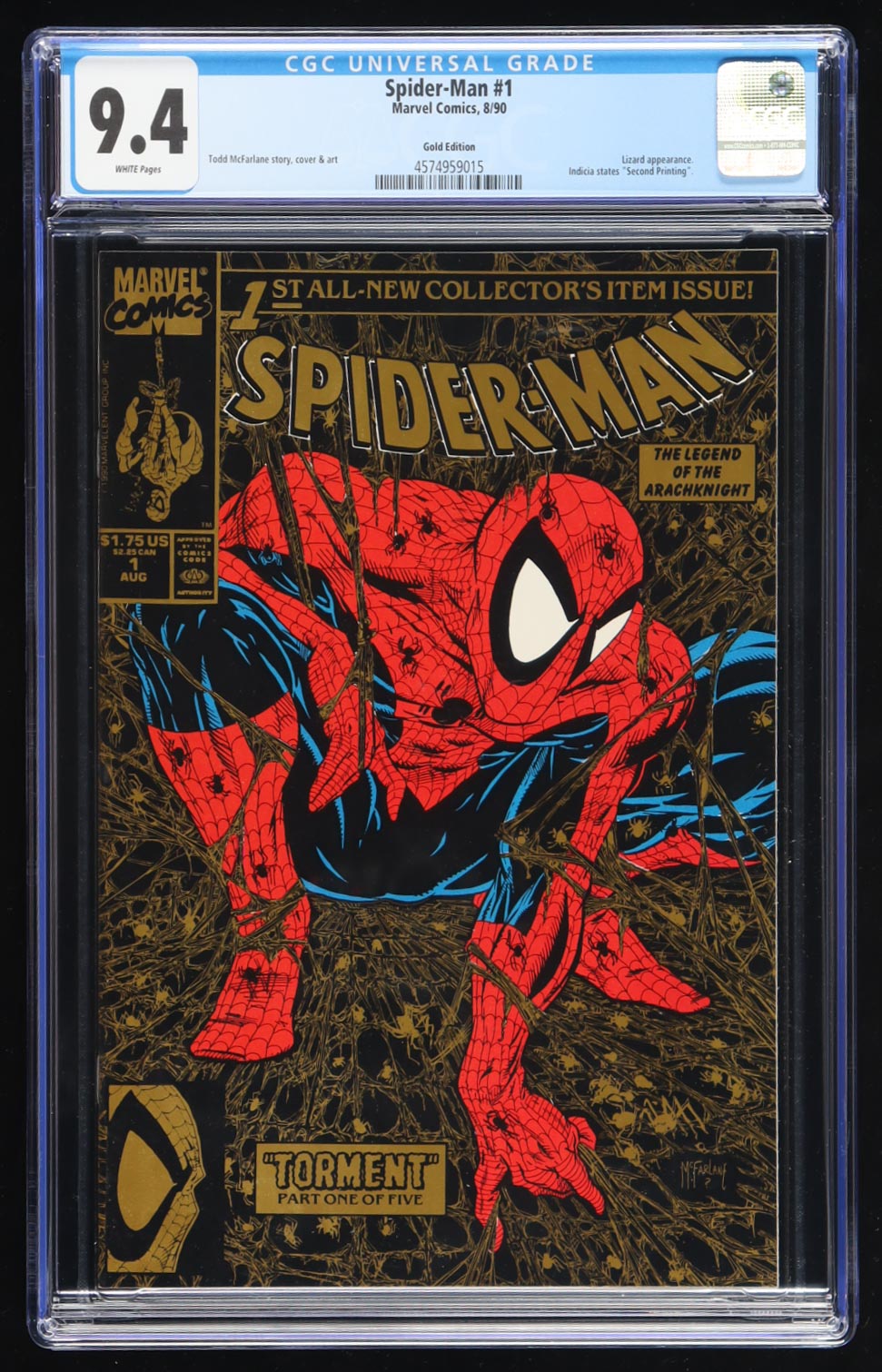 1990 "Spider-Man" Issue #1 Marvel Comic Book (CGC 9.4) at PristineAuction.com 1990 "Spider-Man" Issue #1 Marvel Comic Book (CGC 9.4) at PristineAuction.com