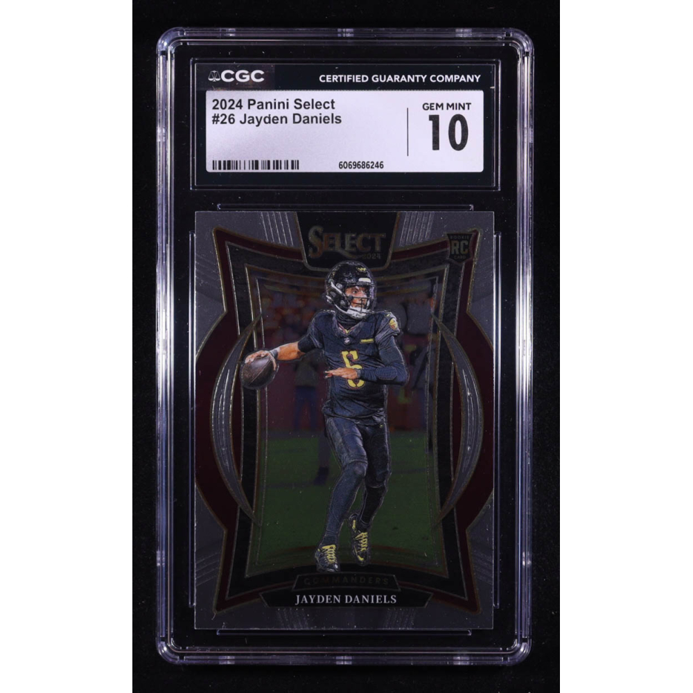 Jayden Daniels 2024 Select #26 RC (CGC 10) at PristineAuction.com Jayden Daniels 2024 Select #26 RC (CGC 10) at PristineAuction.com