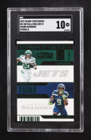 Breece Hall/Kenneth Walker III 2022 Panini Contenders Round Numbers Emerald #RN-HW RC (SGC 10) at PristineAuction.com