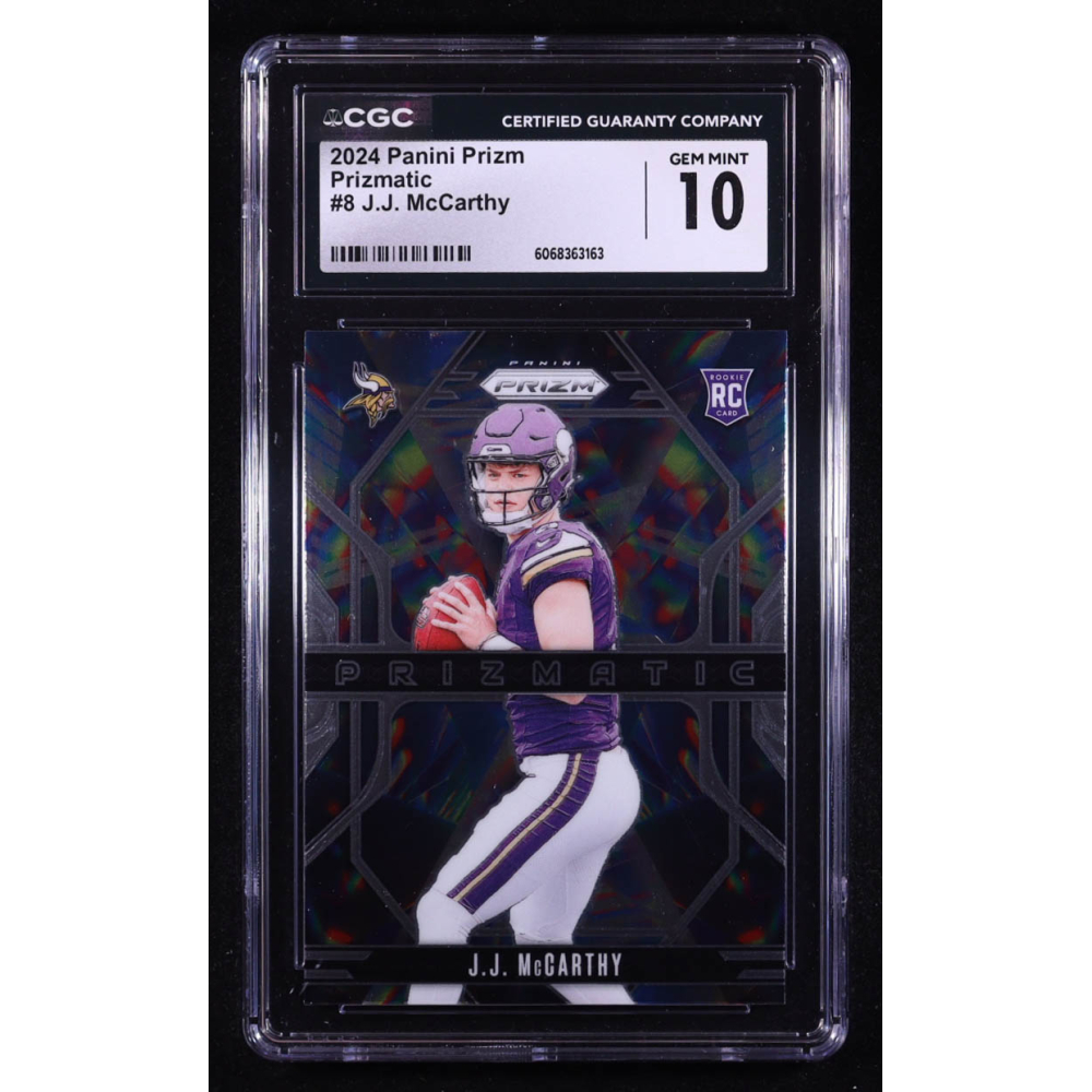 JJ McCarthy 2024 Panini Prizm Prizmatic #8 RC (CGC 10) at PristineAuction.com JJ McCarthy 2024 Panini Prizm Prizmatic #8 RC (CGC 10) at PristineAuction.com