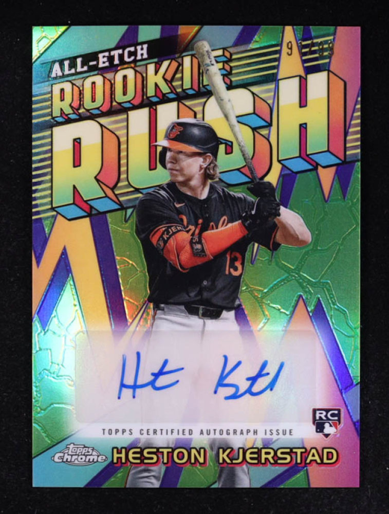 Heston Kjerstad 2024 Topps Chrome All Etch Rookie Rush Green Refractors #CERR15 #91/99 RC