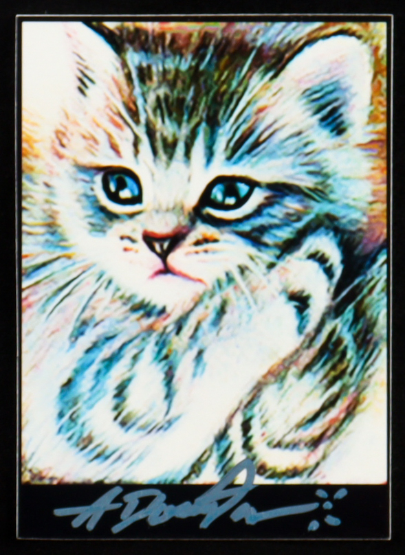 Kitten | Anthony Douglas 1/1 Original Art Card at PristineAuction.com Kitten | Anthony Douglas 1/1 Original Art Card at PristineAuction.com