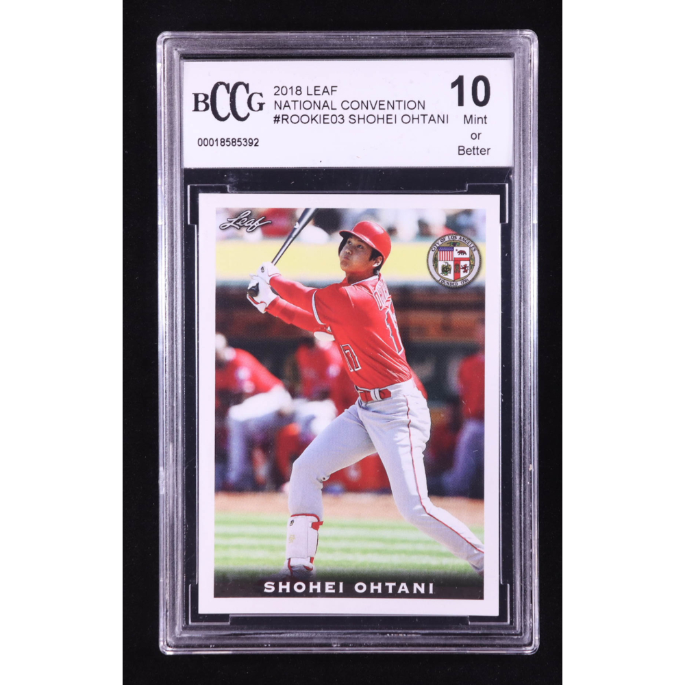Shohei Ohtani 2018 Leaf National Convention Shohei Ohtani #Rookie03 RC (BCCG 10) at PristineAuction.com