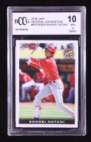 Shohei Ohtani 2018 Leaf National Convention Shohei Ohtani #Rookie03 RC (BCCG 10) at PristineAuction.com