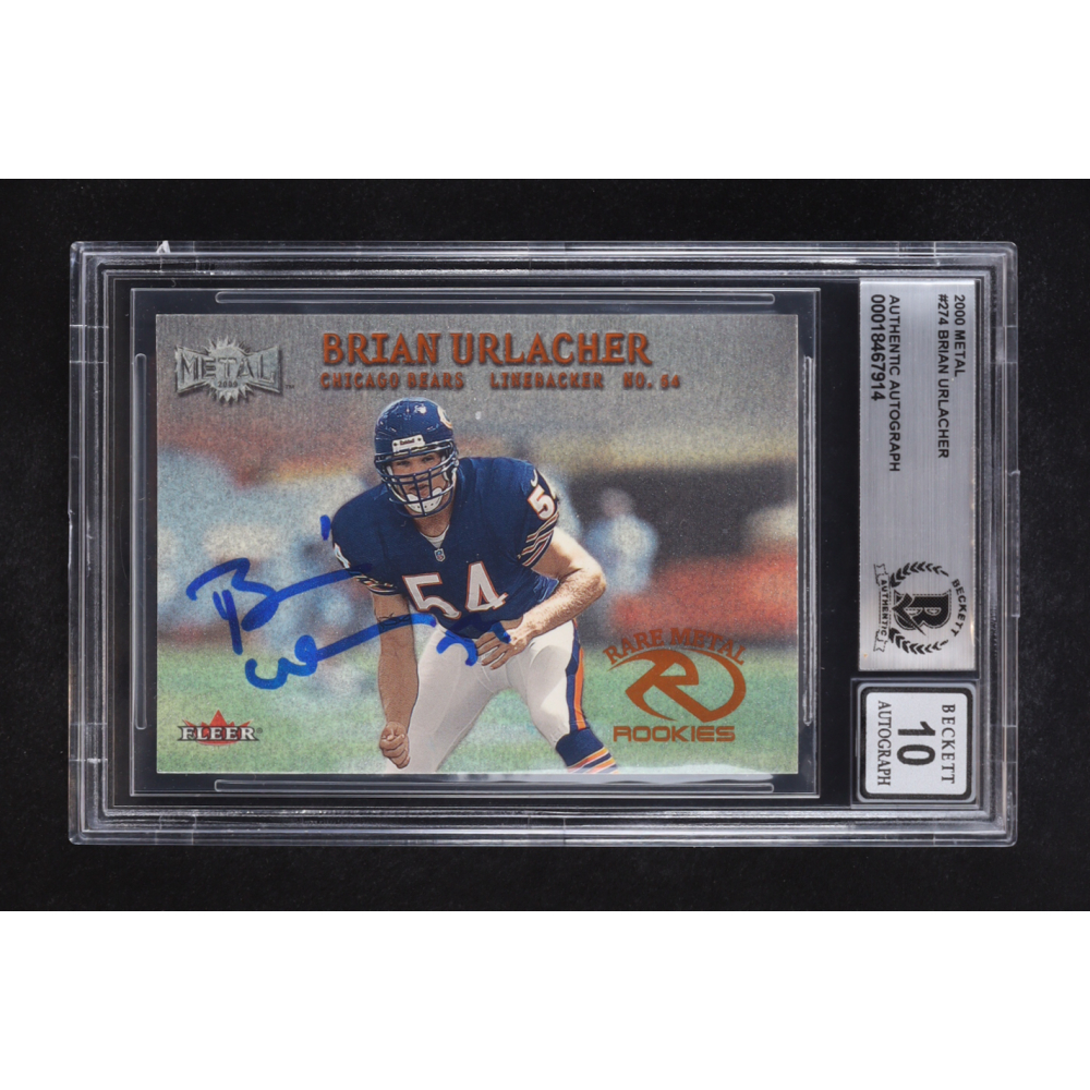 Brian Urlacher Signed 2000 Fleer Metal Auto #274 RC (Beckett | Autograph Grade BGS 10) at PristineAuction.com