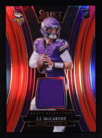 JJ McCarthy 2024 Select Draft Selections Memorabilia Prizm Red #10 RC at PristineAuction.com