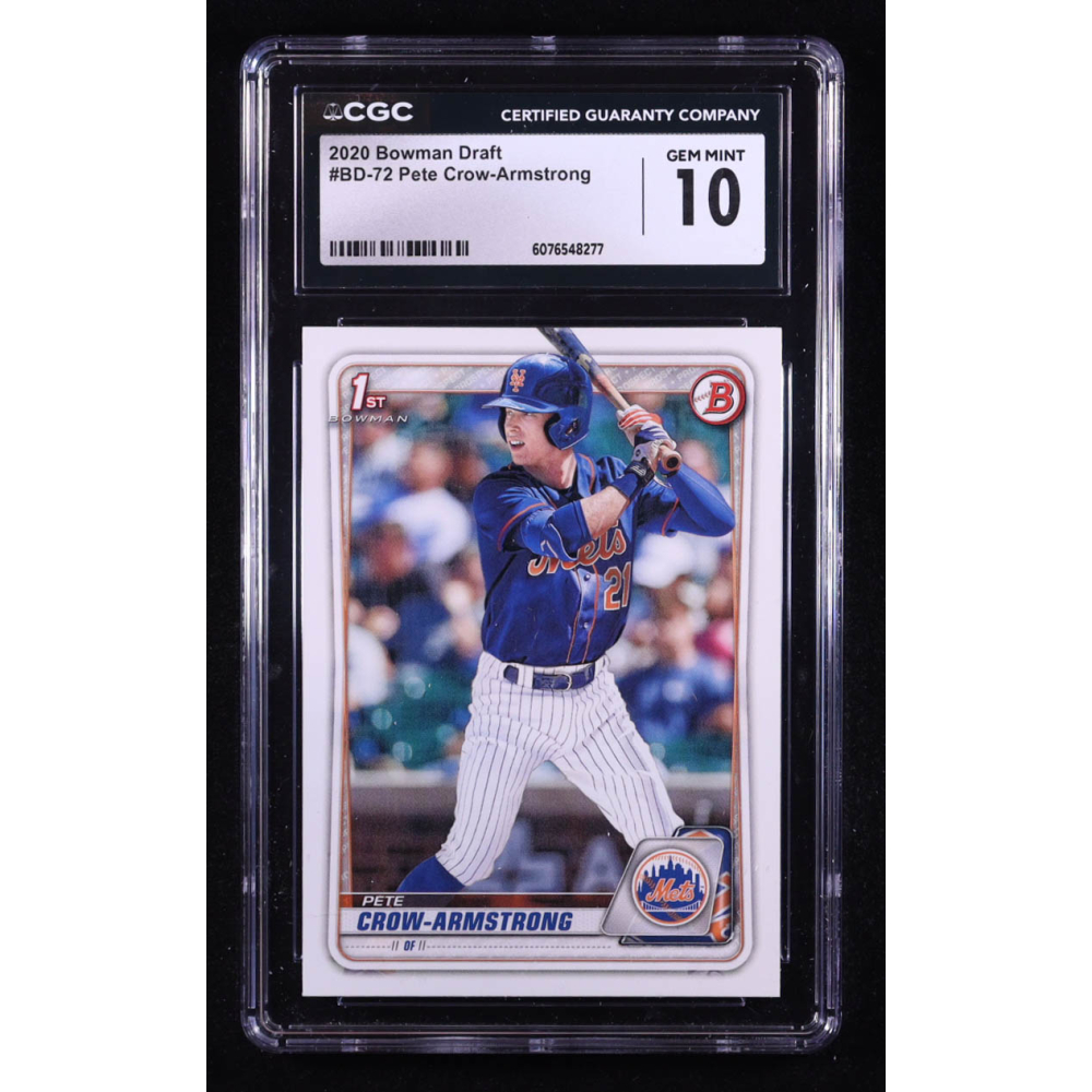 Pete Crow-Armstrong 2020 Bowman Draft #BD72 RC (CGC 10) at PristineAuction.com