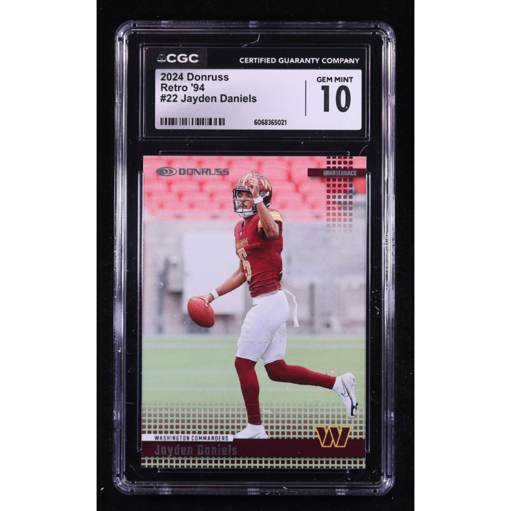 Jayden Daniels 2024 Donruss Retro '04 #22 RC (CGC 10) at PristineAuction.com