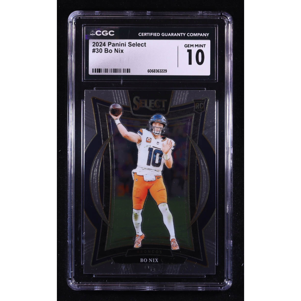 Bo Nix 2024 Select #30 RC (CGC 10) at PristineAuction.com