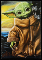 Grogu | Anthony Douglas 1/1 Original Art Card at PristineAuction.com
