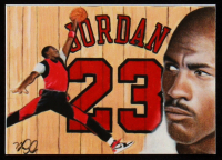 Michael Jordan | Anthony Douglas 1/1 Original Art Card at PristineAuction.com