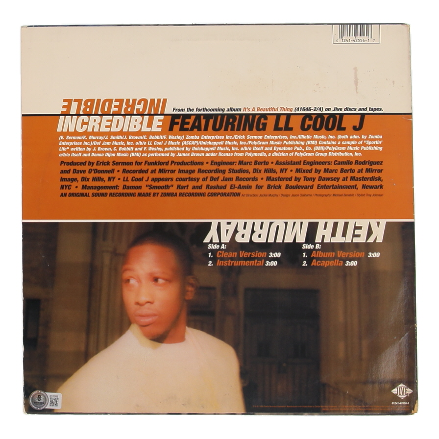 Keith Murray Signed "Incredible (feat. LL Cool J)" Vinyl Record Album (Beckett) at PristineAuction.com Keith Murray Signed "Incredible (feat. LL Cool J)" Vinyl Record Album (Beckett) at PristineAuction.com