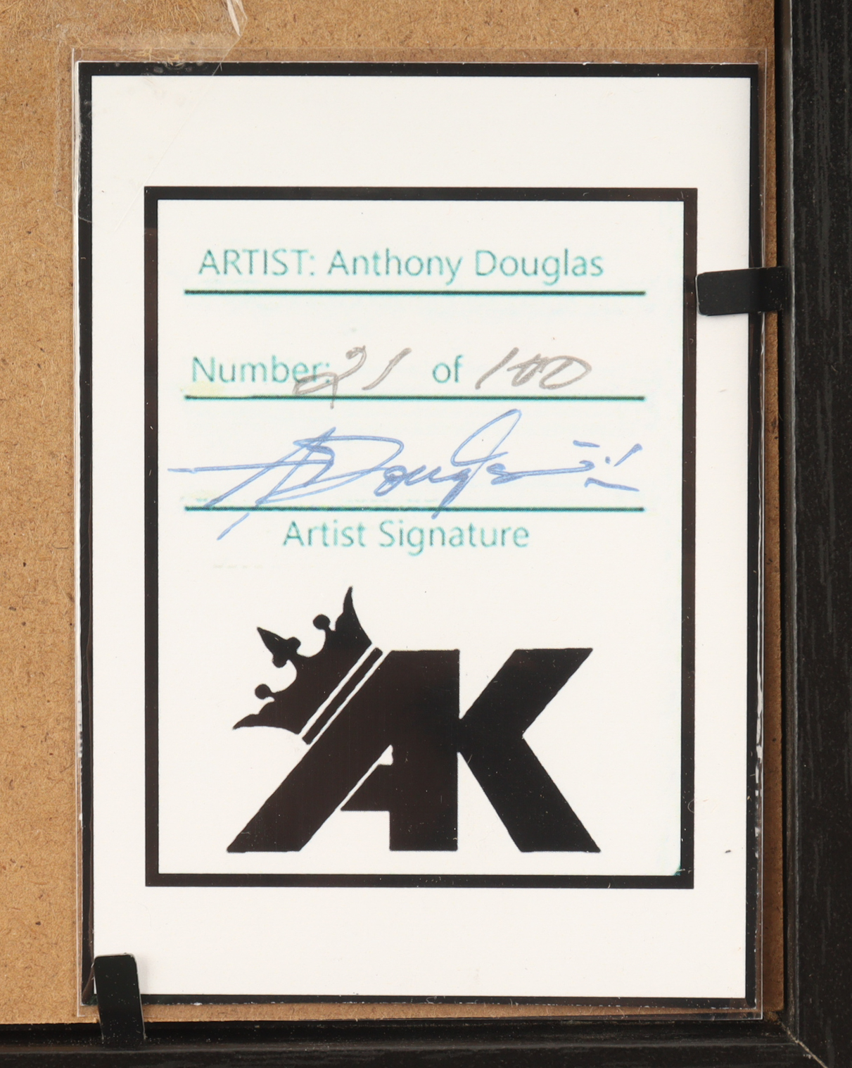 "Allosaurus" LE Custom Framed Lithograph Art Print Display by Anthony Douglas (Douglas) at PristineAuction.com "Allosaurus" LE Custom Framed Lithograph Art Print Display by Anthony Douglas (Douglas) at PristineAuction.com