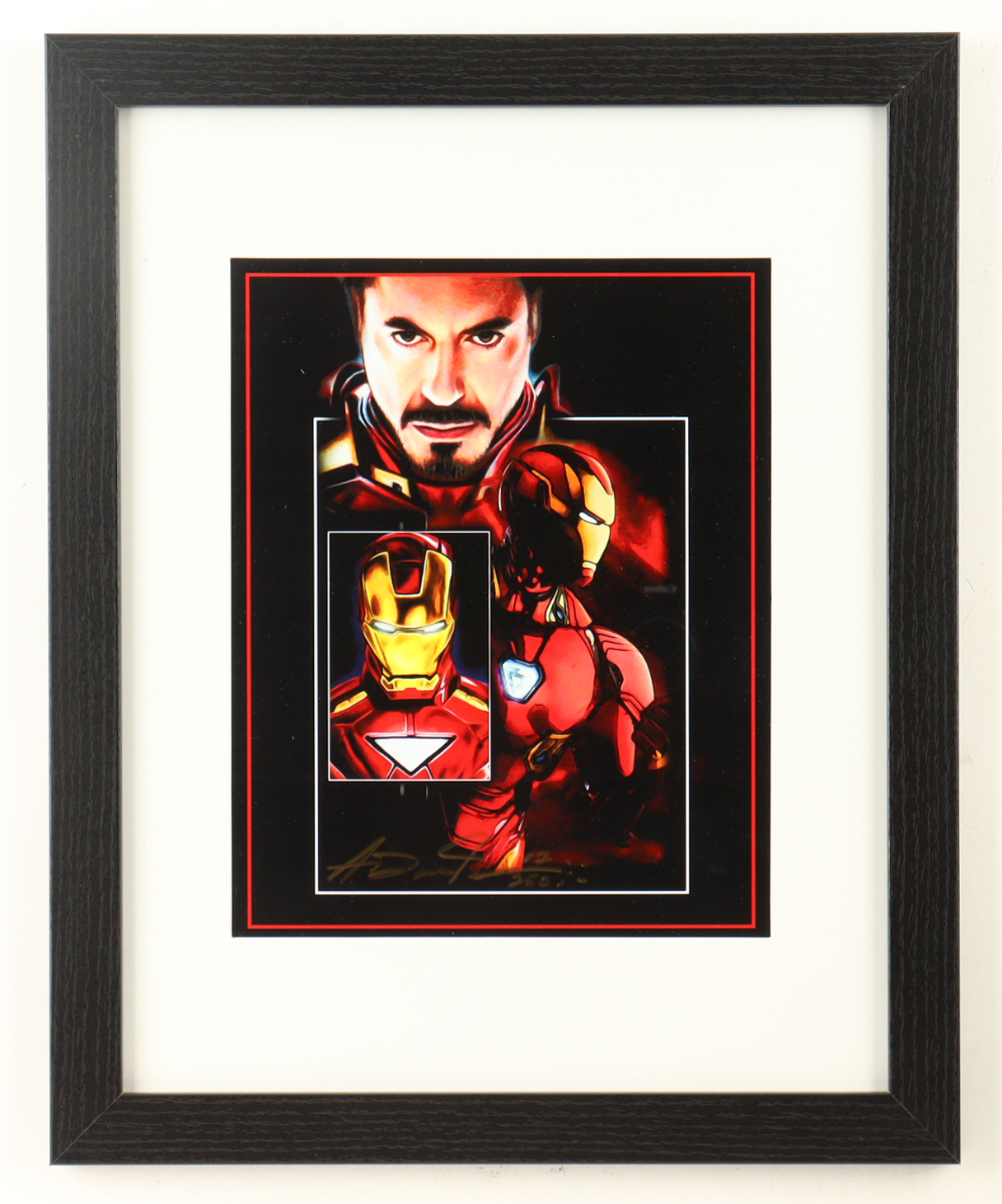 "Iron Man" LE Custom Framed Lithograph Art Print Display by Anthony Douglas (Douglas) at PristineAuction.com "Iron Man" LE Custom Framed Lithograph Art Print Display by Anthony Douglas (Douglas) at PristineAuction.com