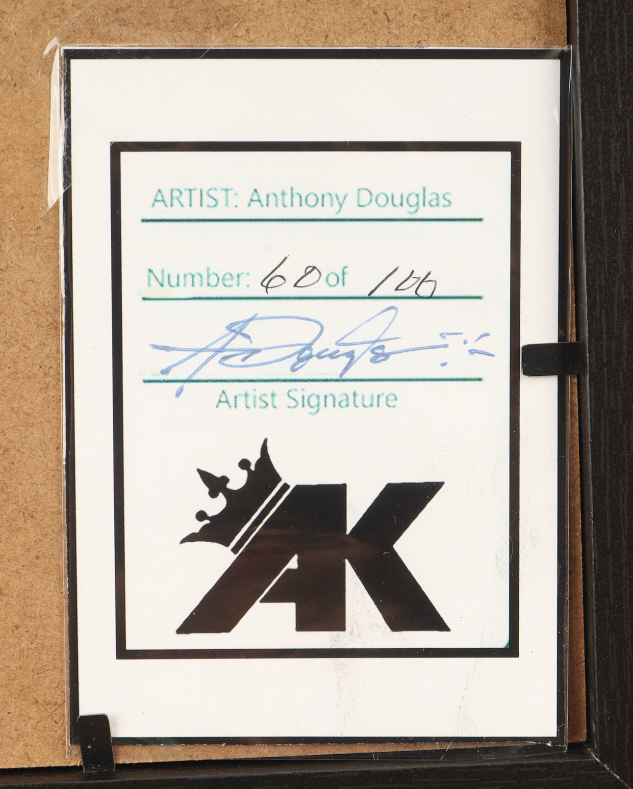 "Cowboy Family" LE Custom Framed Lithograph Art Print Display by Anthony Douglas (Douglas) at PristineAuction.com "Cowboy Family" LE Custom Framed Lithograph Art Print Display by Anthony Douglas (Douglas) at PristineAuction.com