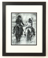 "Cowboy Family" LE Custom Framed Lithograph Art Print Display by Anthony Douglas (Douglas) at PristineAuction.com
