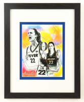 "Caitlin Clark" LE Fever Custom Framed Lithograph Print Display Signed by Anthony Douglas (Douglas) at PristineAuction.com