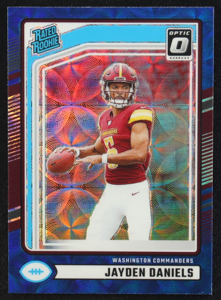 Jayden Daniels 2024 Donruss Optic Rated Rookies Preview Blue Scope #389 RC