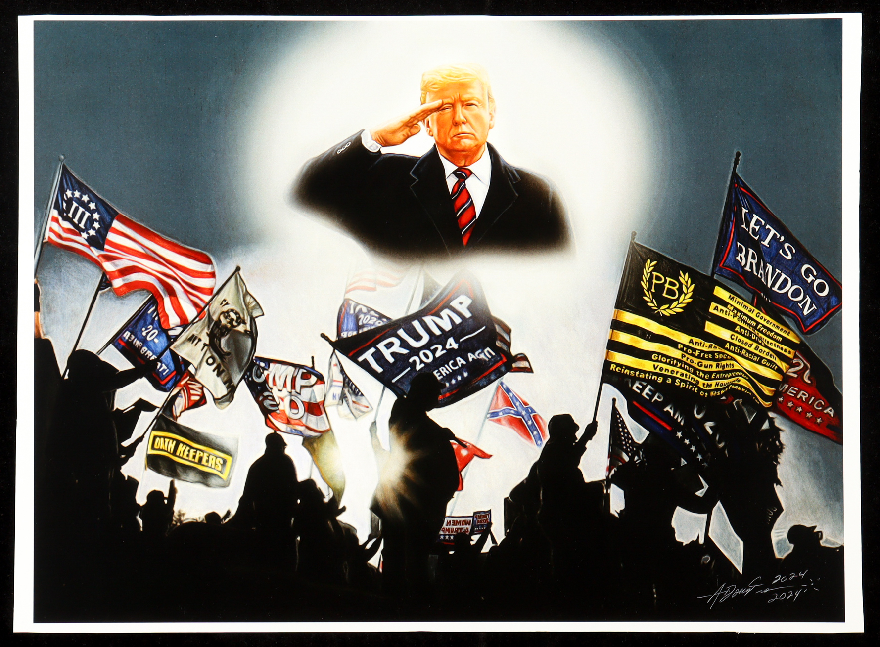 "Donald Trump" LE 11.25x15.5 Lithograph Print Signed by Anthony Douglas (Douglas) at PristineAuction.com "Donald Trump" LE 11.25x15.5 Lithograph Print Signed by Anthony Douglas (Douglas) at PristineAuction.com