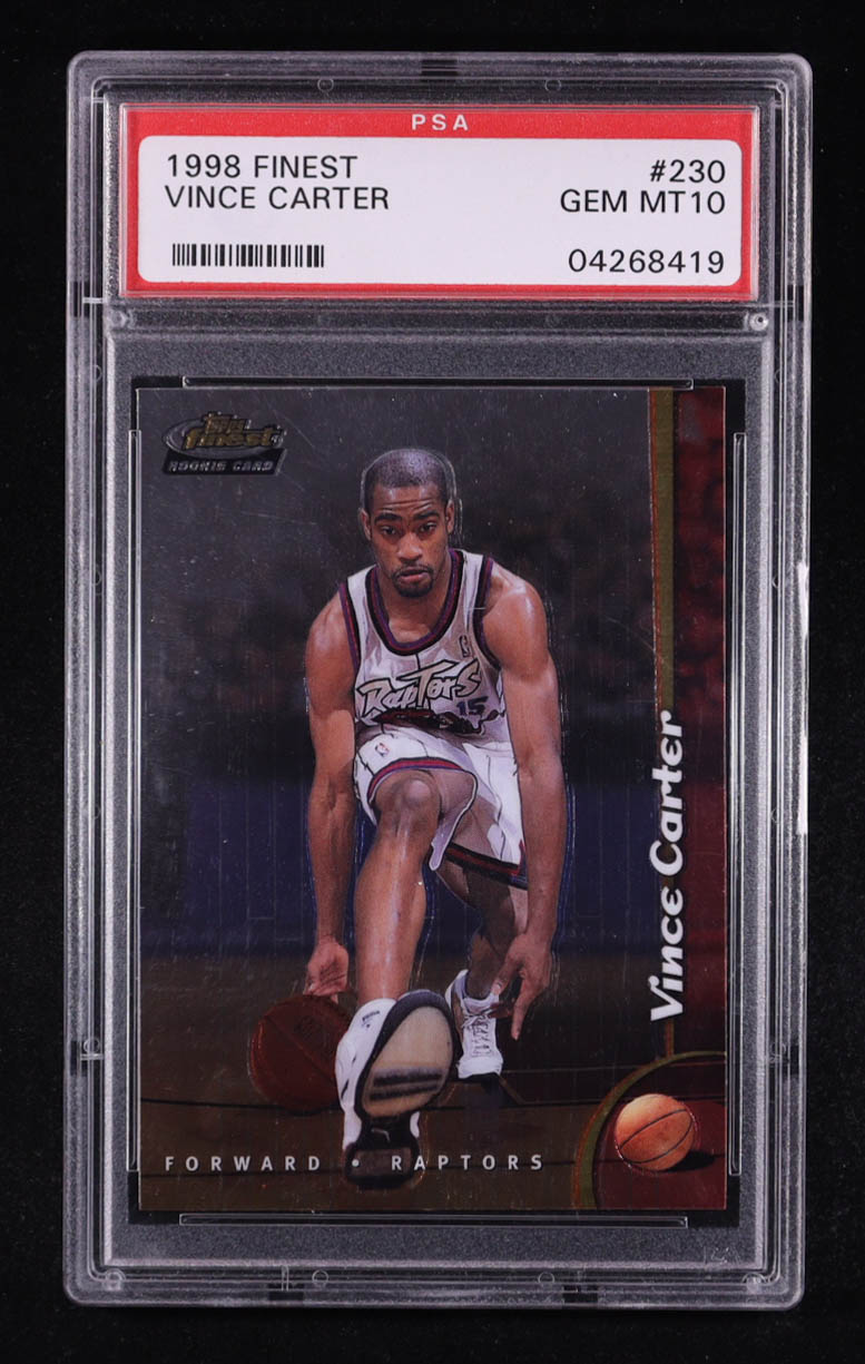 Vince Carter 1998-99 Finest #230 RC (PSA 10) at PristineAuction.com Vince Carter 1998-99 Finest #230 RC (PSA 10) at PristineAuction.com