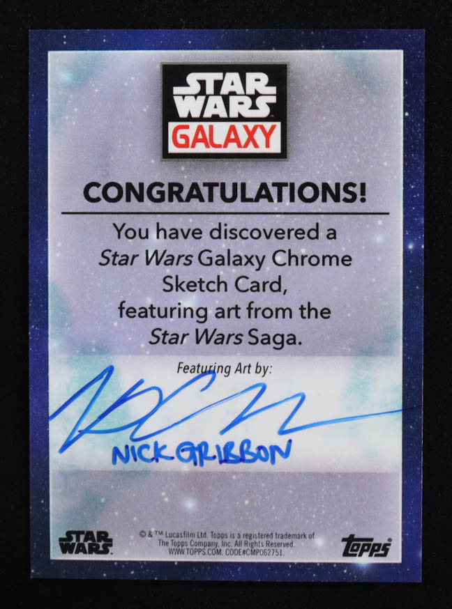 Count Dooku 2024 Topps Chrome Star Wars Galaxy Sketches Nick Gribbon #NNO at PristineAuction.com Count Dooku 2024 Topps Chrome Star Wars Galaxy Sketches Nick Gribbon #NNO at PristineAuction.com