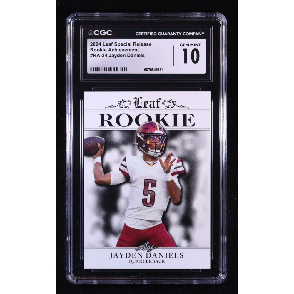 Jayden Daniels 2024 Leaf Special Release Rookie Achievement #RA24 RC (CGC 10) at PristineAuction.com