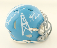 Robert Brazile & Charlie Joiner Signed Oilers Throwback Speed Mini Helmet (JSA) at PristineAuction.com