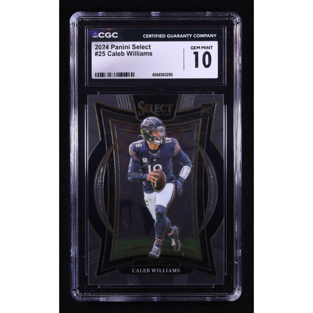 Caleb Williams 2024 Select #25 RC (CGC 10) at PristineAuction.com Caleb Williams 2024 Select #25 RC (CGC 10) at PristineAuction.com