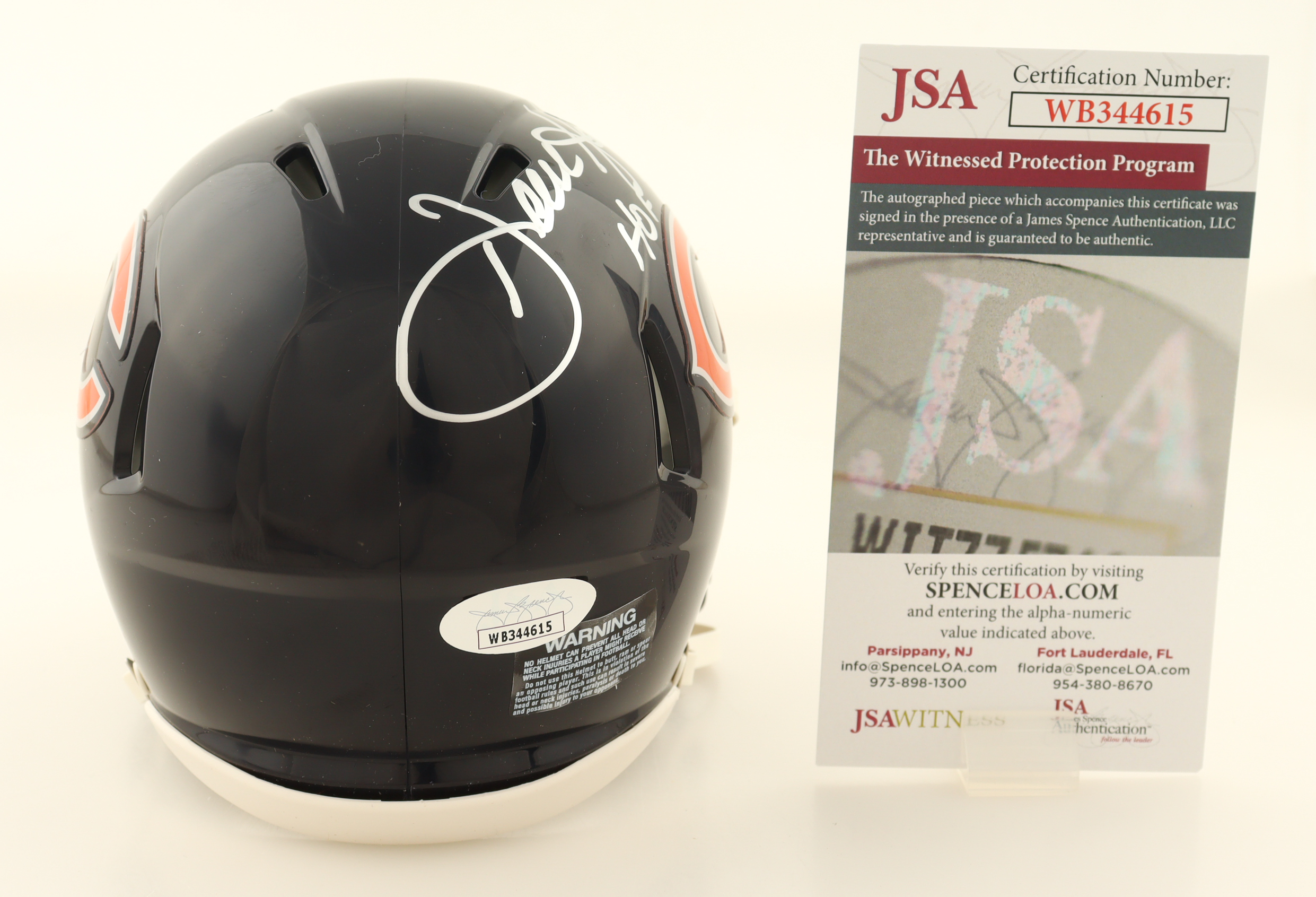 Dan Hampton Signed Bears Speed Mini Helmet Inscribed "HOF 2002" (JSA) at PristineAuction.com Dan Hampton Signed Bears Speed Mini Helmet Inscribed "HOF 2002" (JSA) at PristineAuction.com