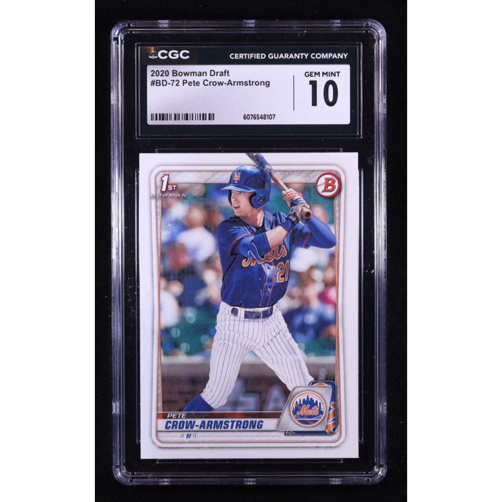 Pete Crow-Armstrong 2020 Bowman Draft #BD72 RC (CGC 10) at PristineAuction.com
