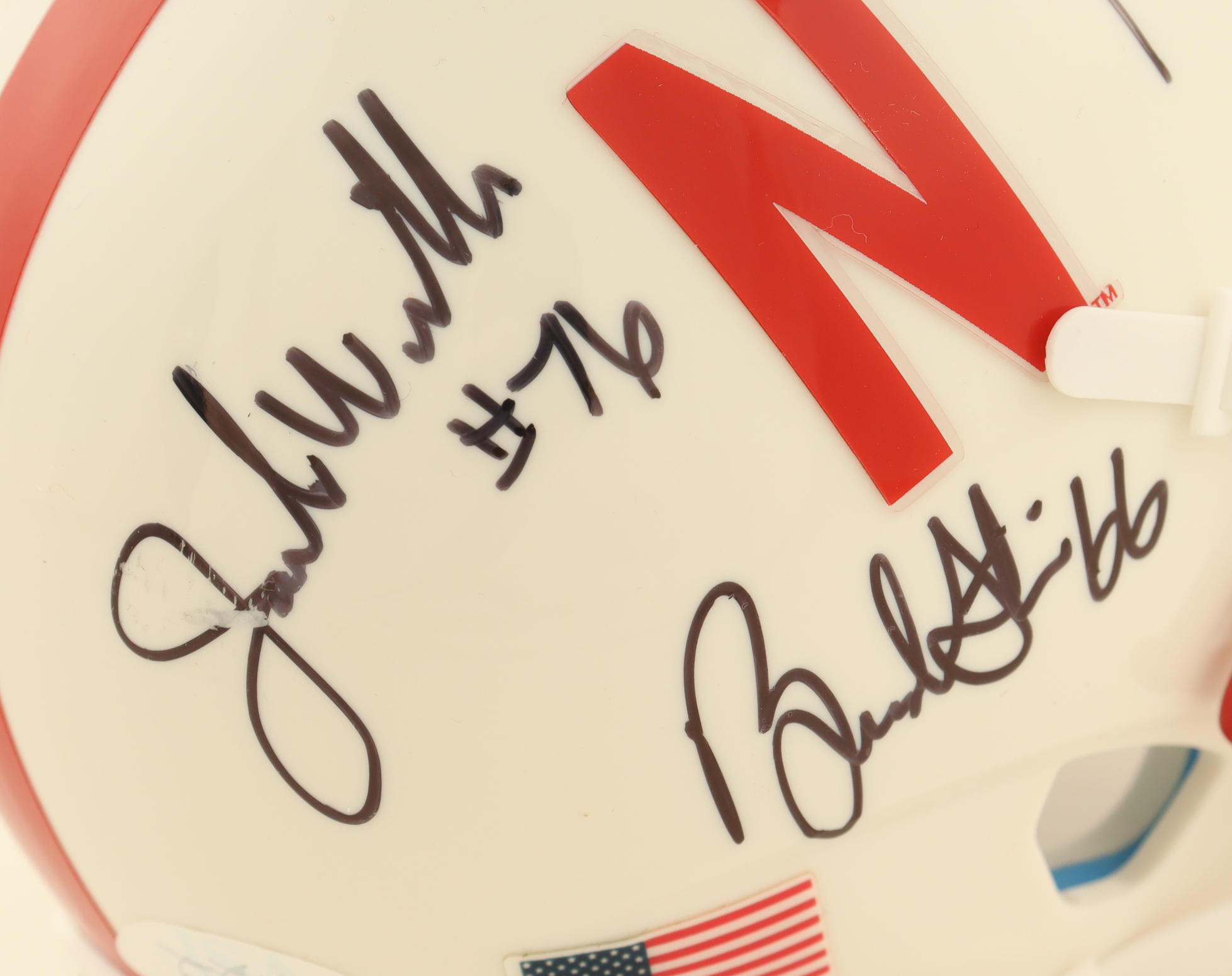Brendan Stai, Aaron Graham & Joel Wilks Signed Nebraska Cornhuskers Mini Helmet (JSA) at PristineAuction.com Brendan Stai, Aaron Graham & Joel Wilks Signed Nebraska Cornhuskers Mini Helmet (JSA) at PristineAuction.com