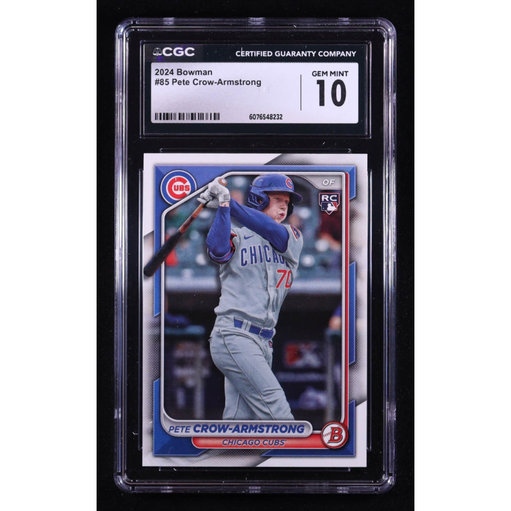 Pete Crow-Armstrong 2024 Bowman #85 RC (CGC 10) at PristineAuction.com Pete Crow-Armstrong 2024 Bowman #85 RC (CGC 10) at PristineAuction.com