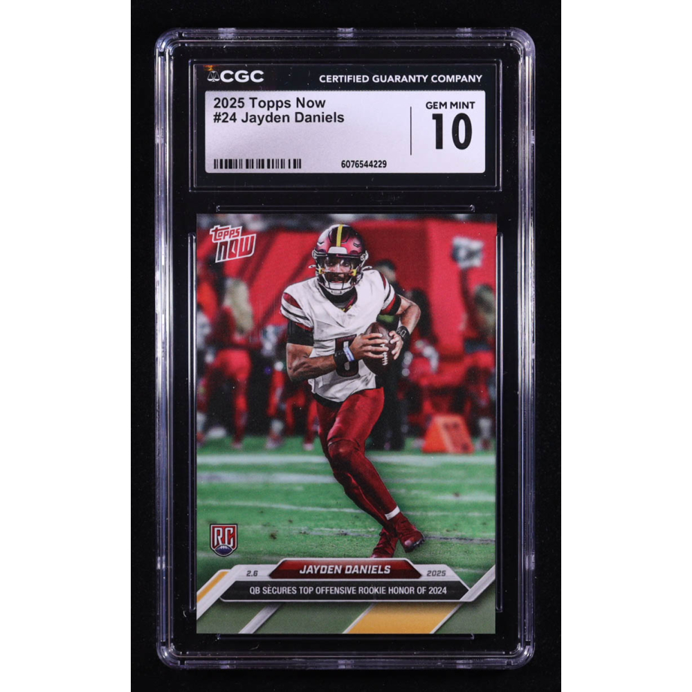 Jayden Daniels 2025 Topps Now #24 RC (CGC 10) at PristineAuction.com