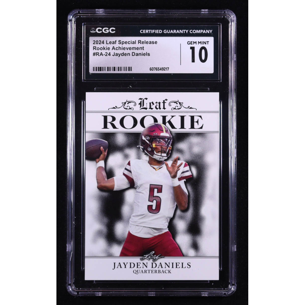 Jayden Daniels 2024 Leaf Special Release Rookie Achievement #RA24 RC (CGC 10) at PristineAuction.com