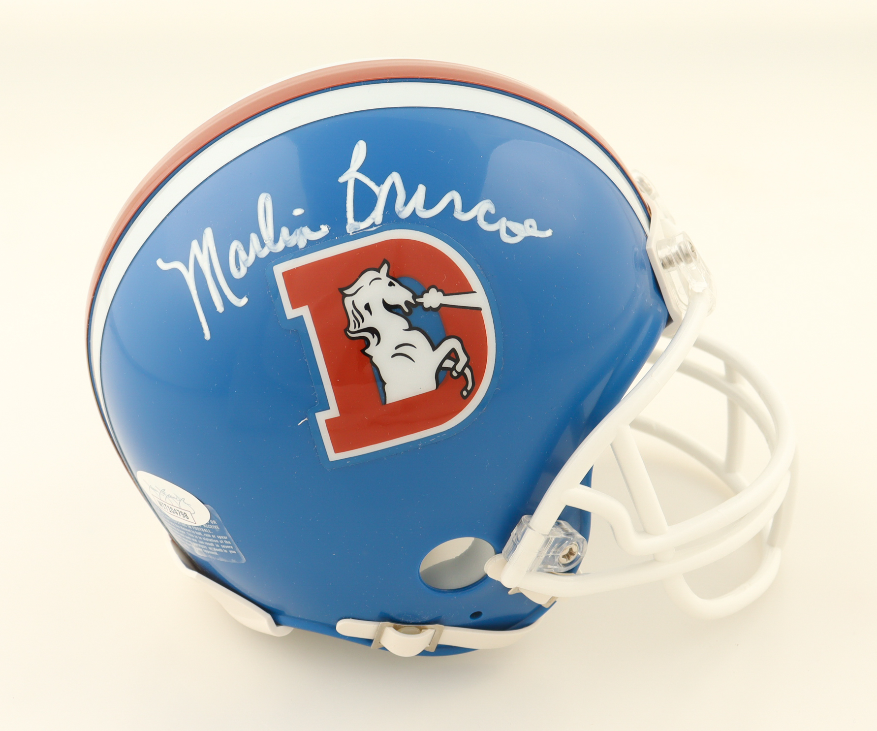 Marlin Briscoe Signed Broncos Throwback Speed Mini Helmet (JSA) at PristineAuction.com Marlin Briscoe Signed Broncos Throwback Speed Mini Helmet (JSA) at PristineAuction.com