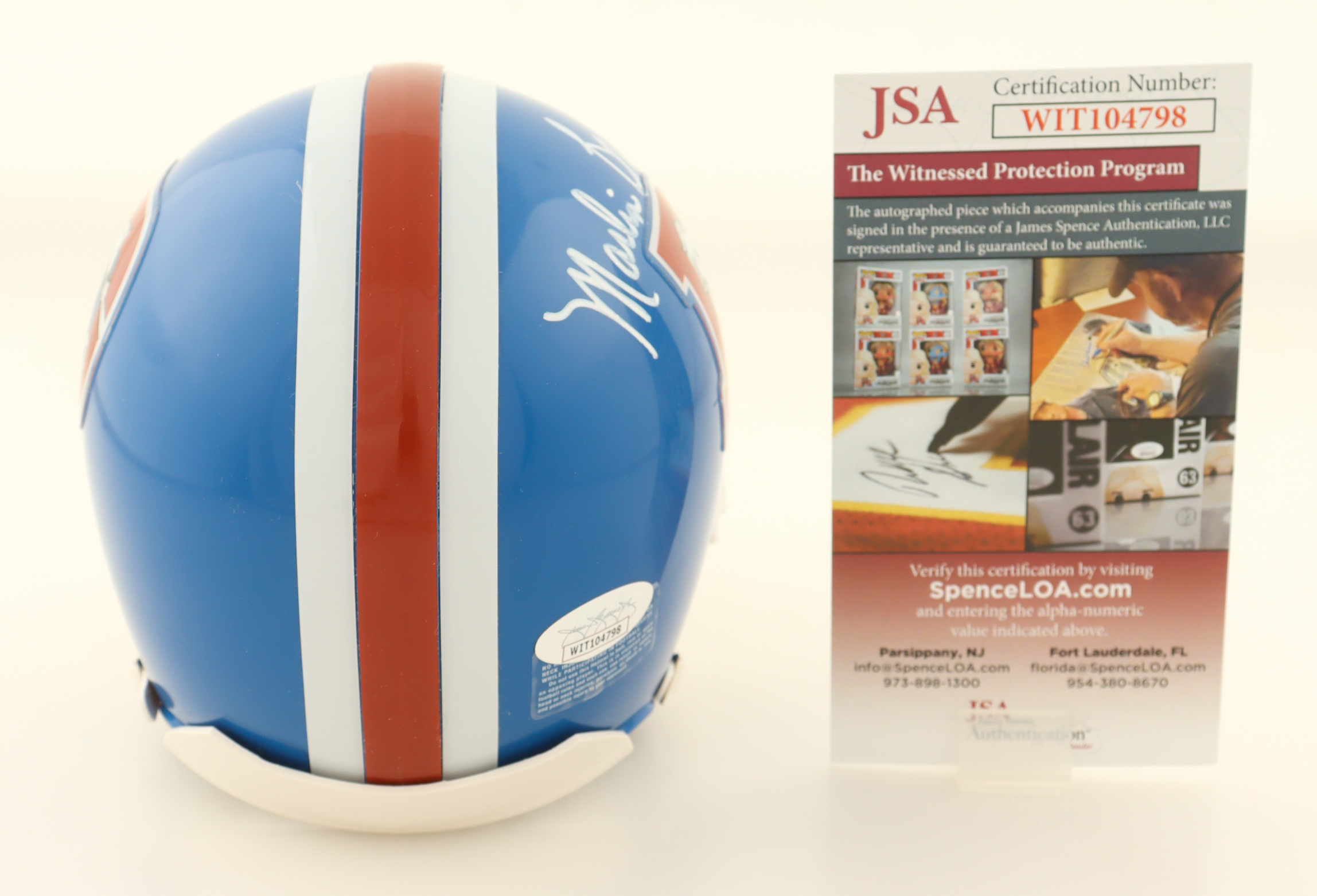 Marlin Briscoe Signed Broncos Throwback Speed Mini Helmet (JSA) at PristineAuction.com Marlin Briscoe Signed Broncos Throwback Speed Mini Helmet (JSA) at PristineAuction.com