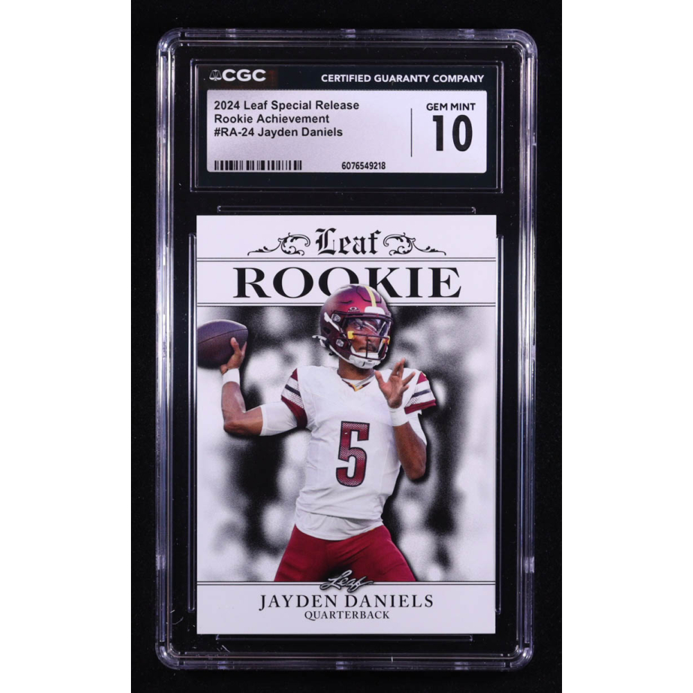 Jayden Daniels 2024 Leaf Special Release Rookie Achievement #RA24 RC (CGC 10) at PristineAuction.com