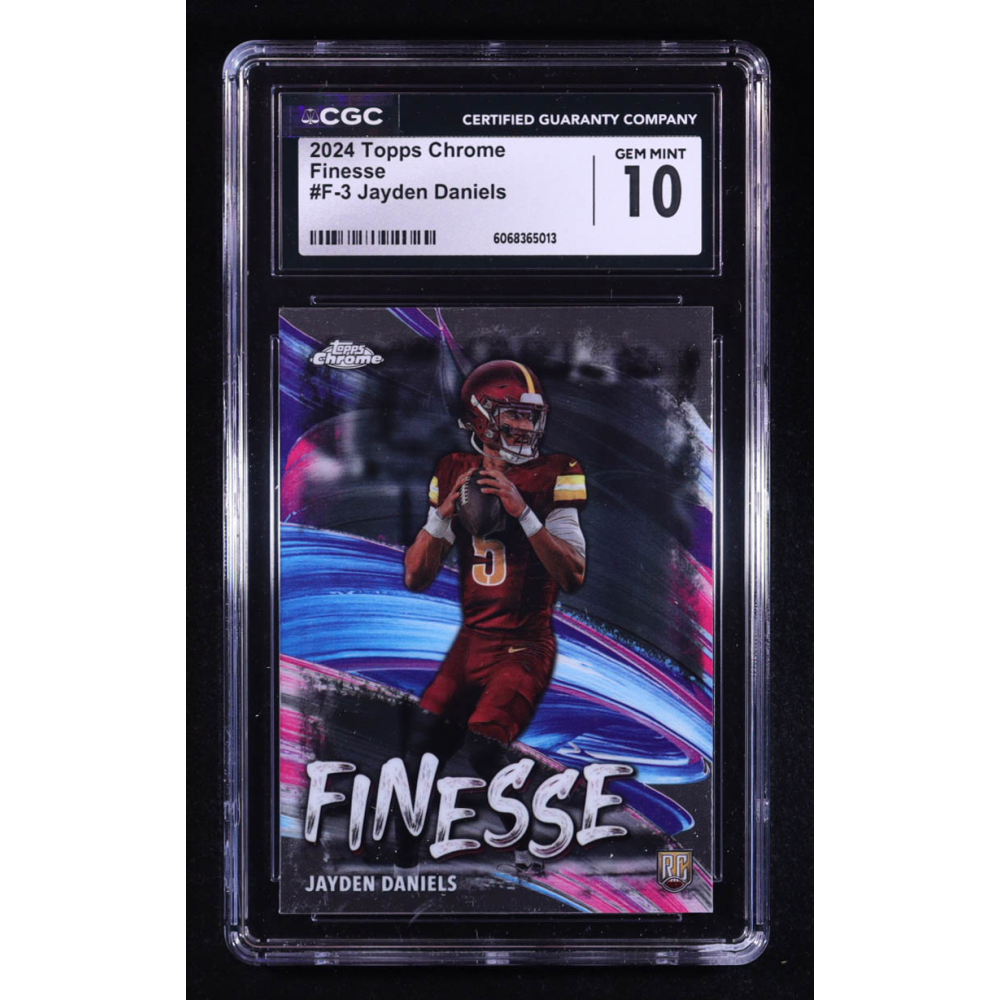 Jayden Daniels 2024 Topps Chrome Finesse #F3 RC (CGC 10) at PristineAuction.com