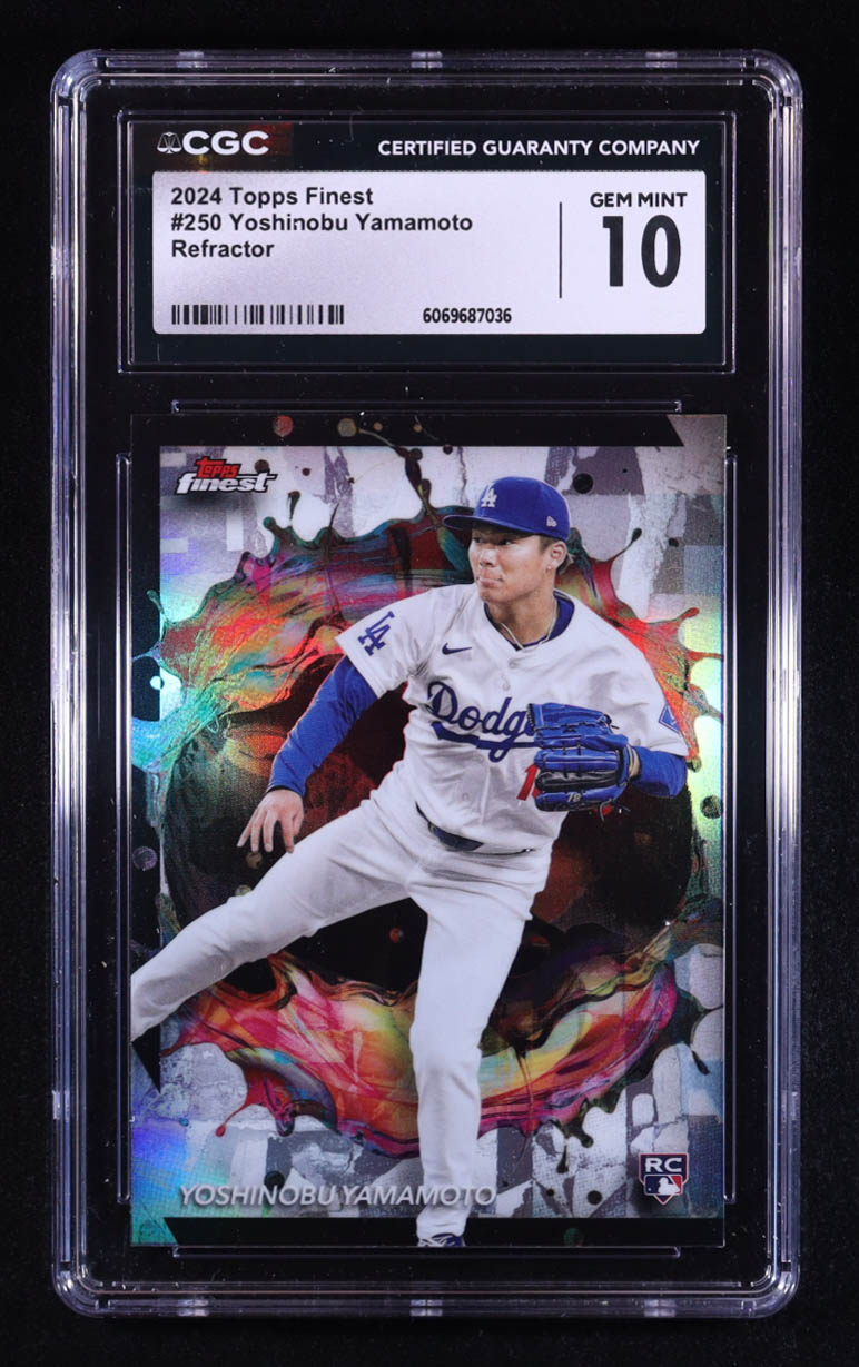 Yoshinobu Yamamoto 2024 Finest Refractors #250 RC (CGC 10) at PristineAuction.com Yoshinobu Yamamoto 2024 Finest Refractors #250 RC (CGC 10) at PristineAuction.com